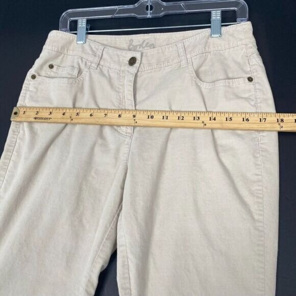 Boden Womens Pants Tan Size 8 Ankle Mid Rise  Stretch Cotton Blend Soft Comfort - Picture 5 of 15